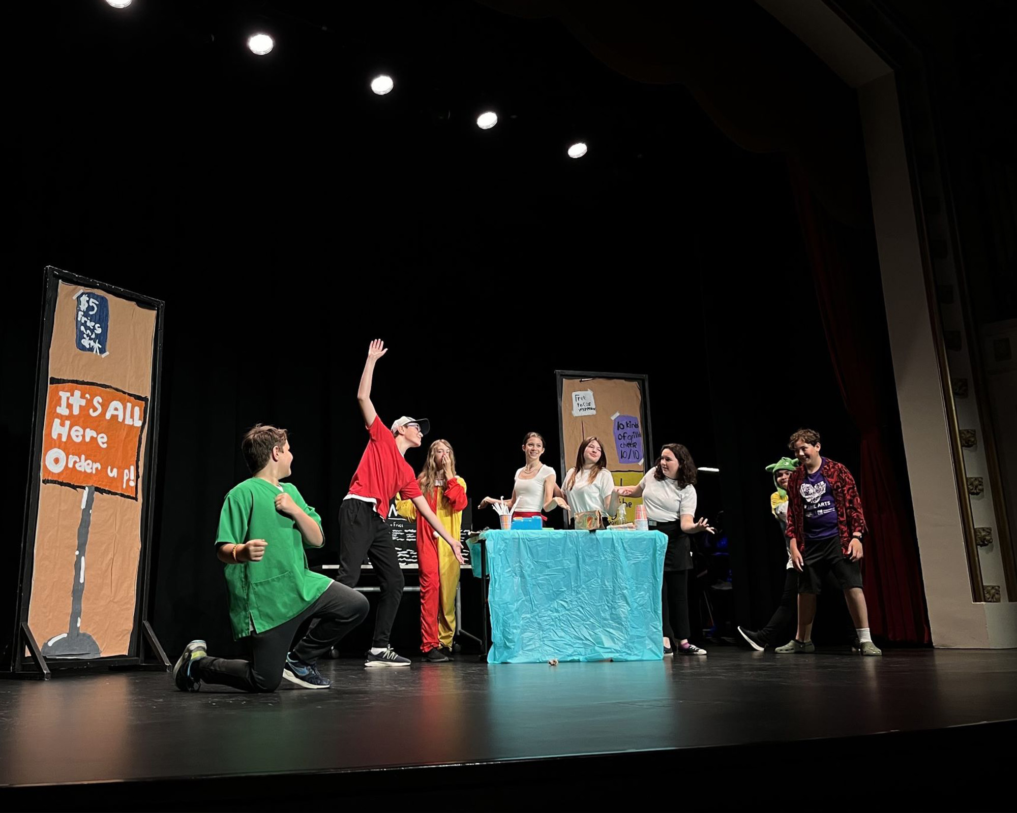 Kids acting in a play