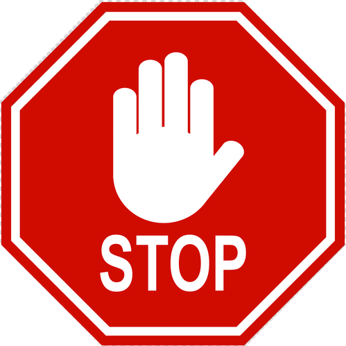 Red stop sign 